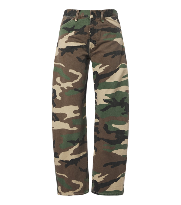 Nili Lotan Tribeca camouflage barrel-leg jeans