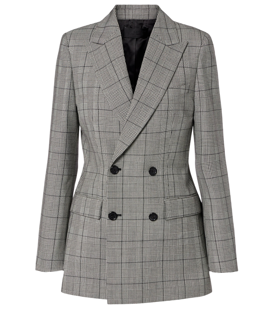 Nili Lotan Weston plaid virgin wool blazer