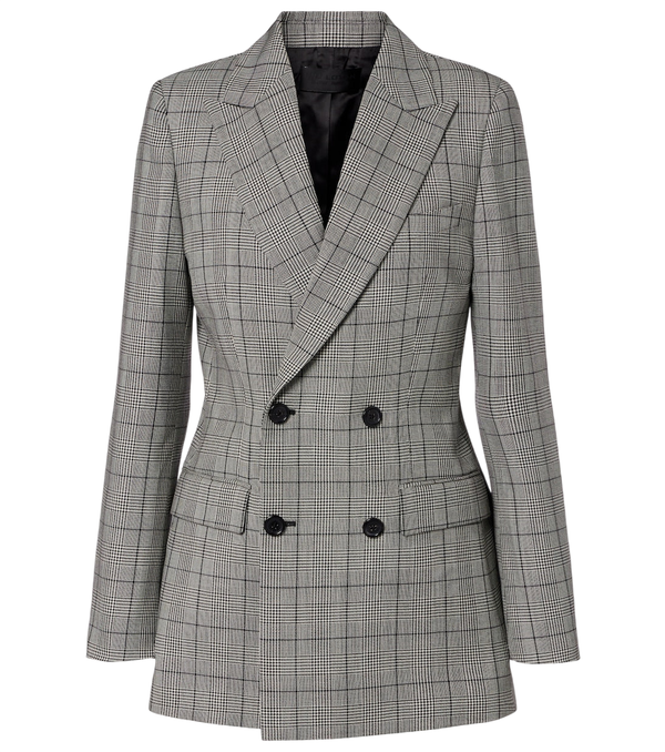 Nili Lotan Weston plaid virgin wool blazer