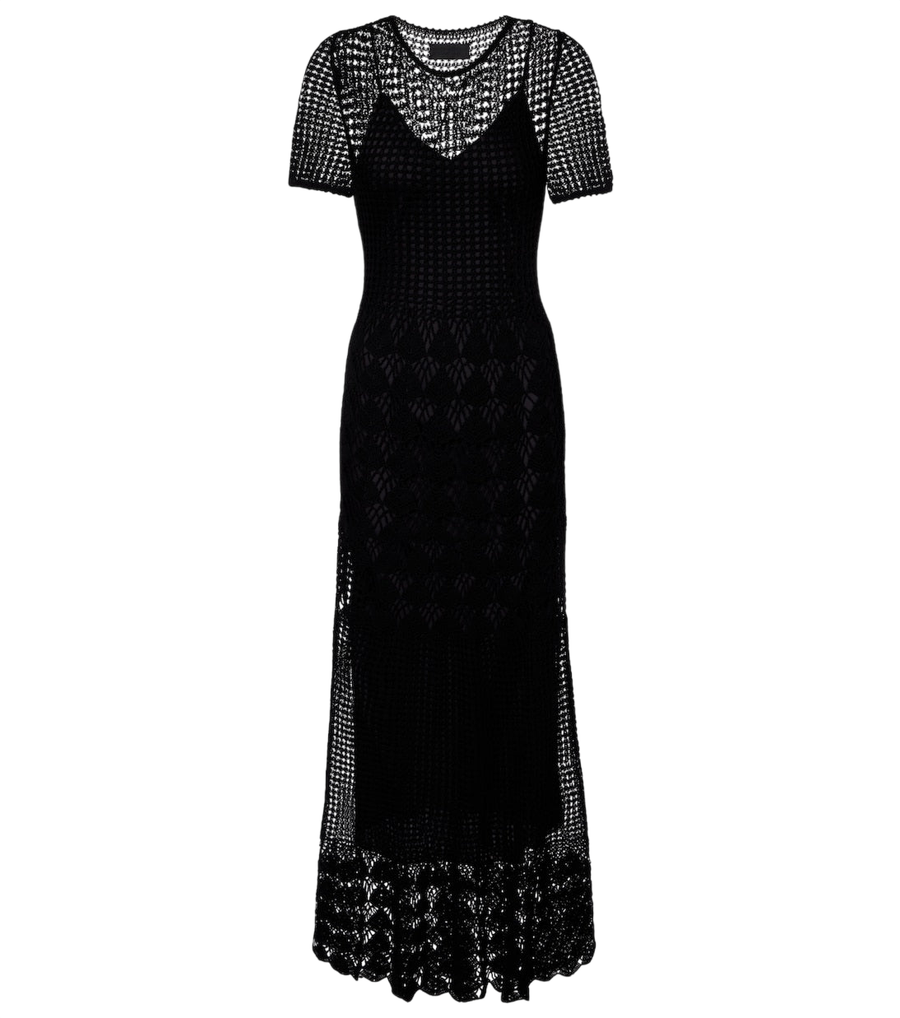 Nili Lotan Yoko crochet cotton midi dress
