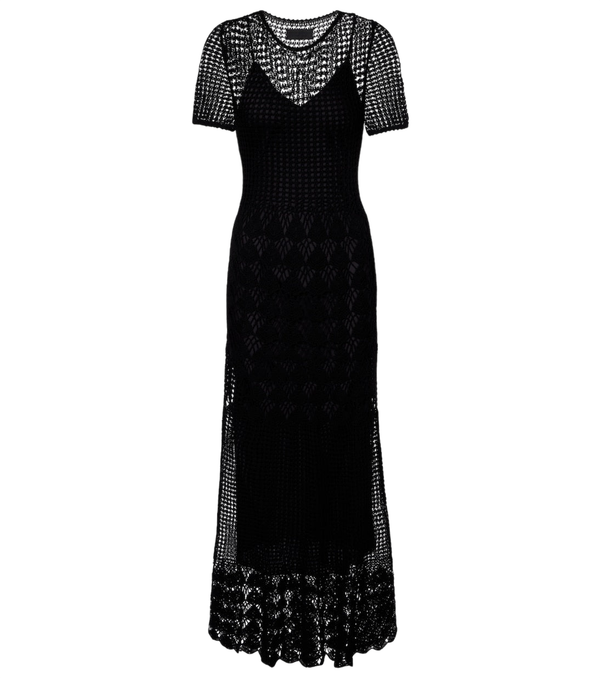 Nili Lotan Yoko crochet cotton midi dress