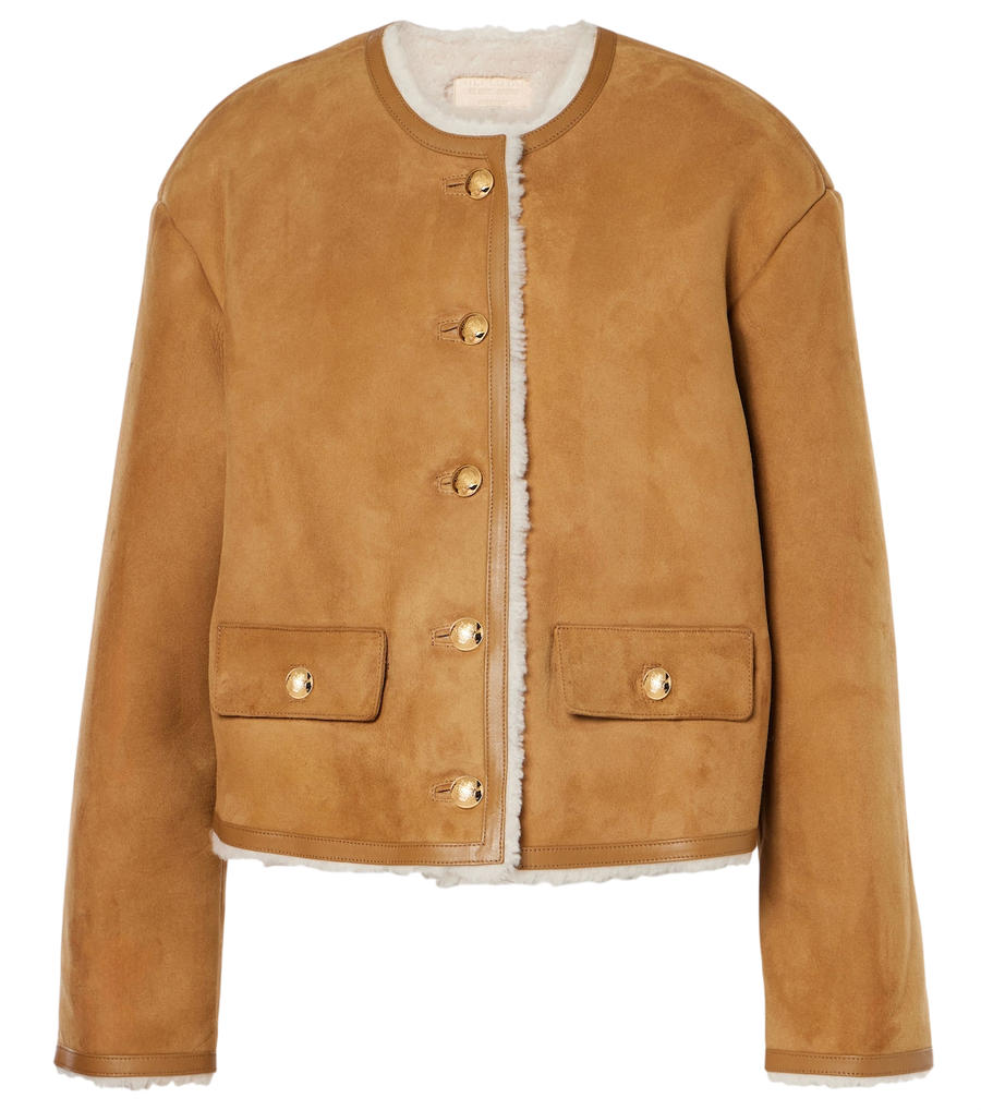 Nili Lotan Zanie shearling-lined suede jacket