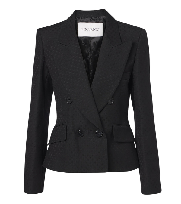 Nina Ricci Jacquard wool-blend double-breasted blazer