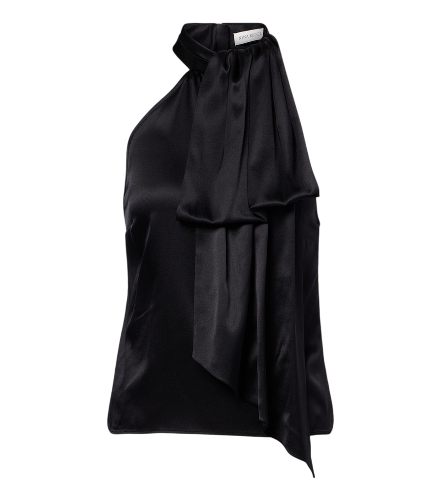 Top de satén con mezcla de seda de Nina Ricci