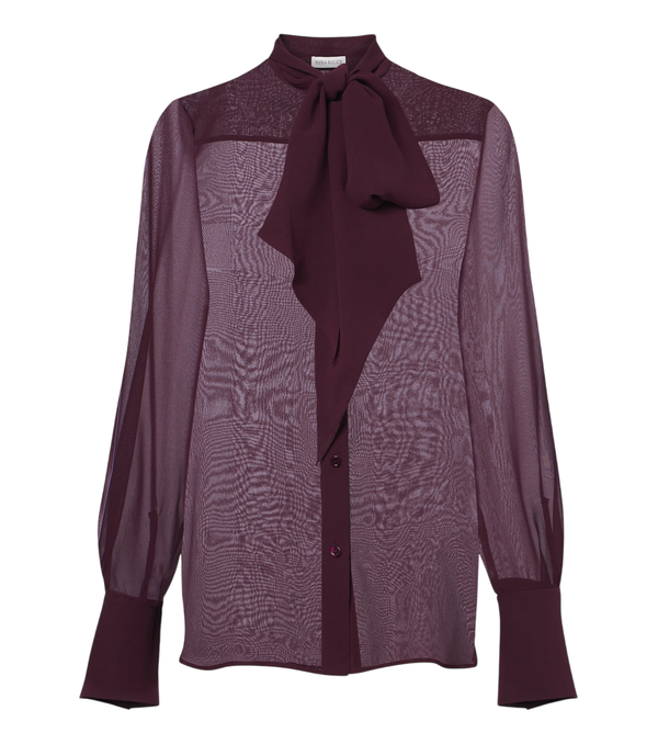 Nina Ricci Camicetta in chiffon di seta