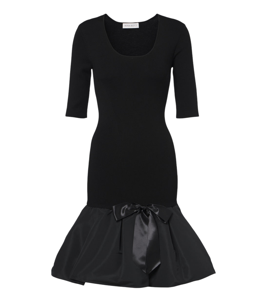 Nina Ricci Wool-blend peplum minidress