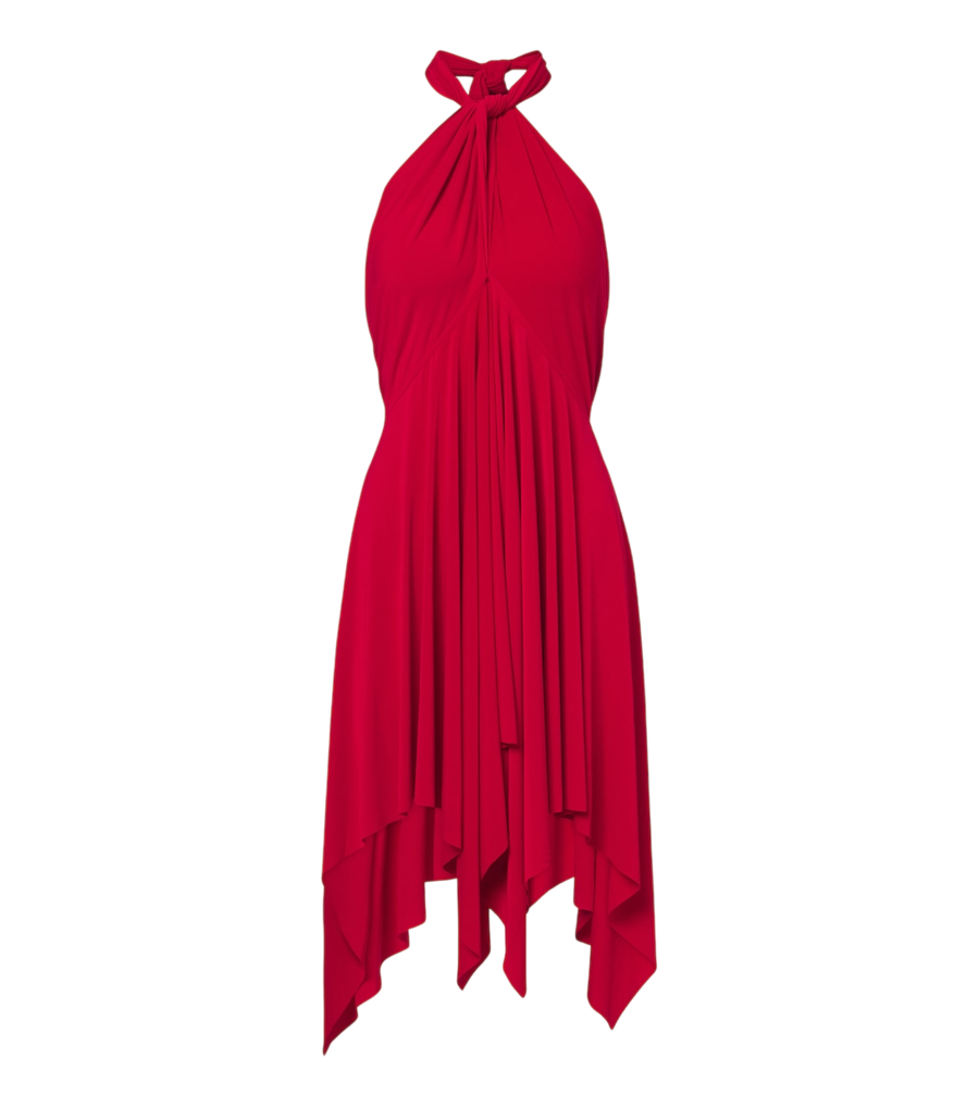 Norma Kamali Draped open-back asymmetric minidress