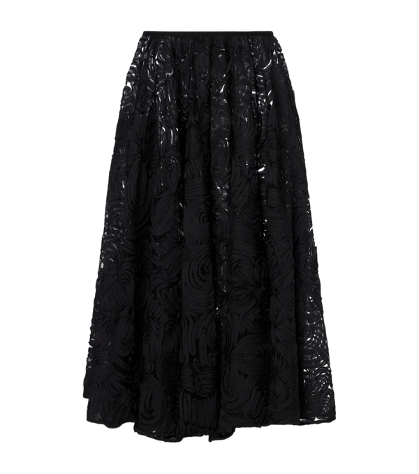 Norma Kamali Embroidered midi skirt