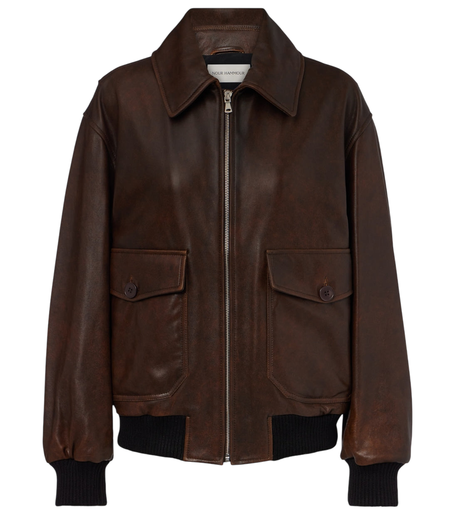 Nour Hammour Anton leather blouson jacket