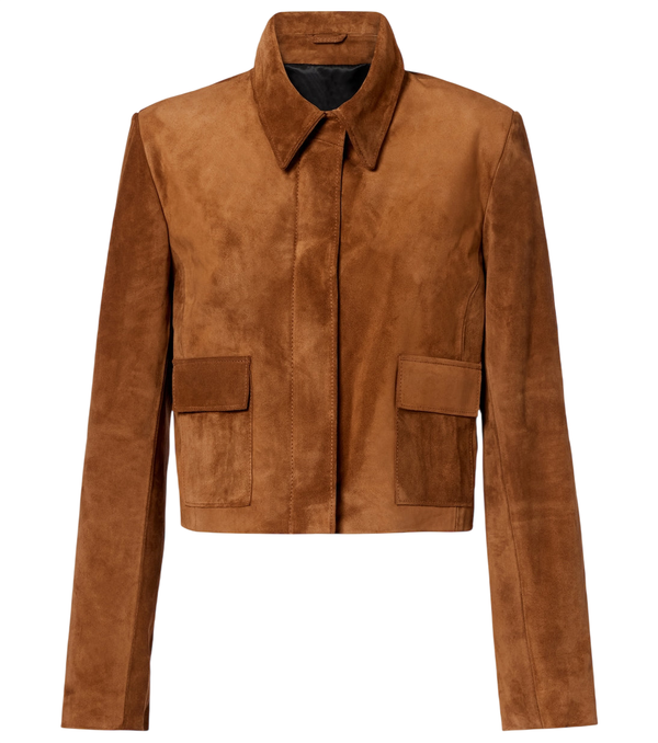 Nour Hammour Bleeker cropped suede jacket