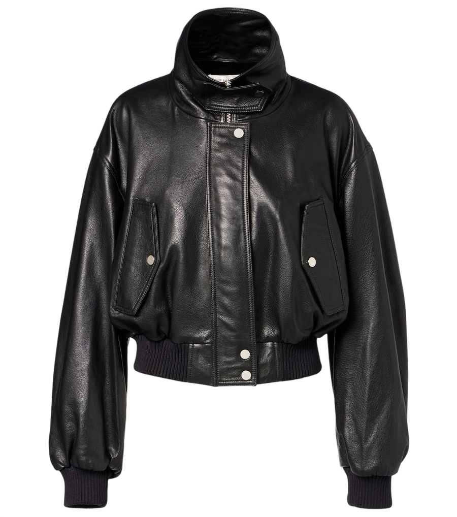 Nour Hammour Briar leather bomber jacket