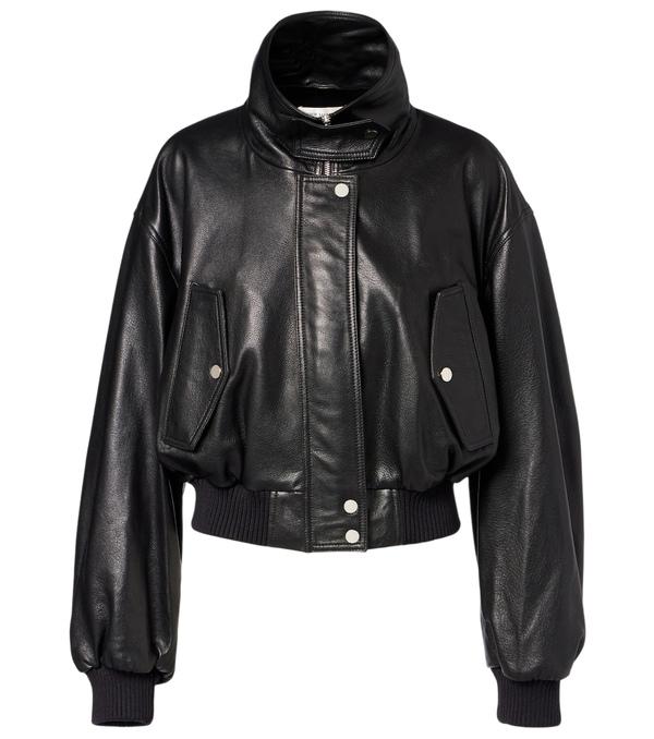 Nour Hammour Briar leather bomber jacket