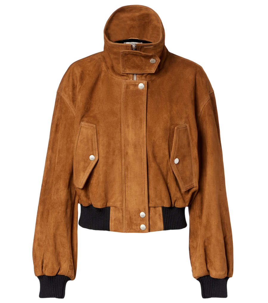 Nour Hammour Briar suede bomber jacket