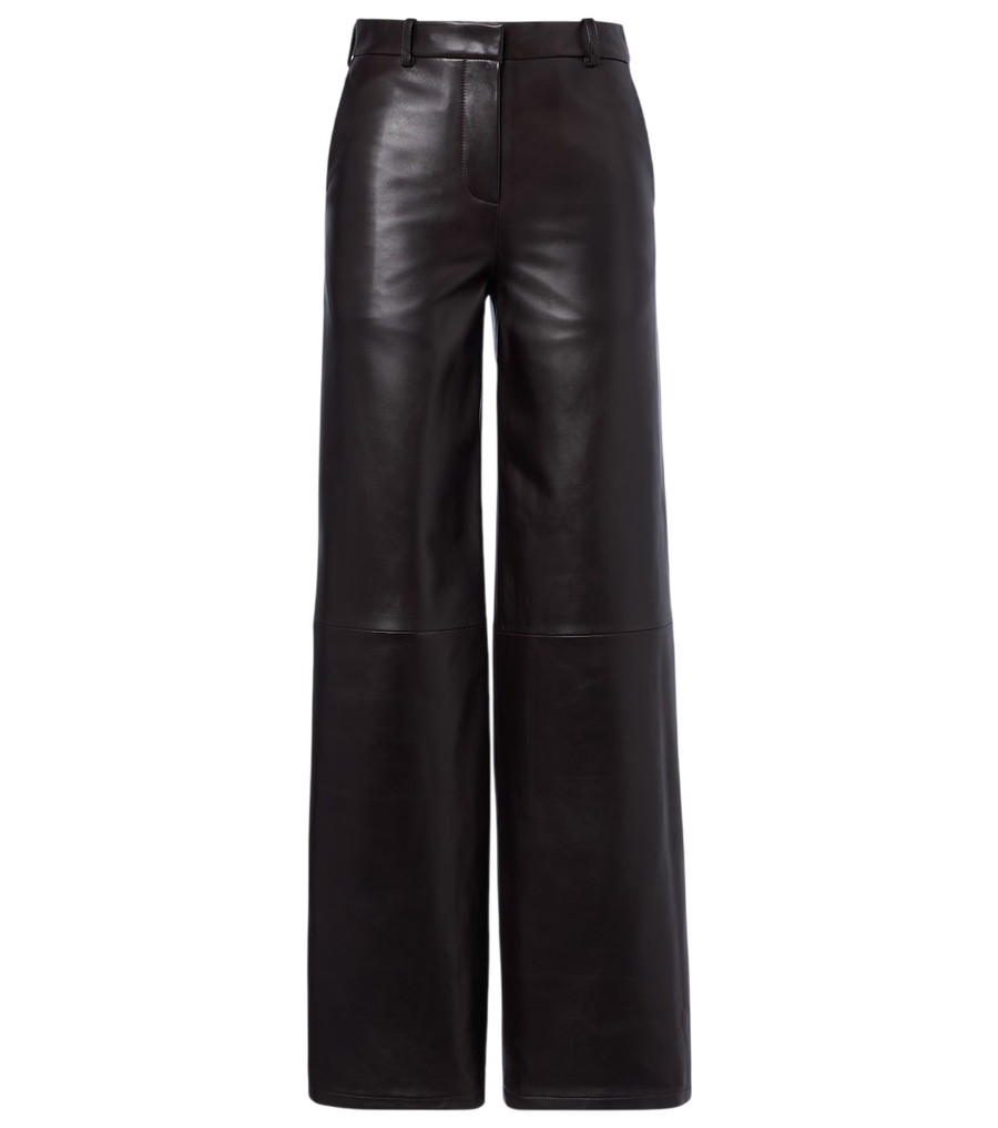 Nour Hammour Pantaloni a gamba larga in pelle Coda