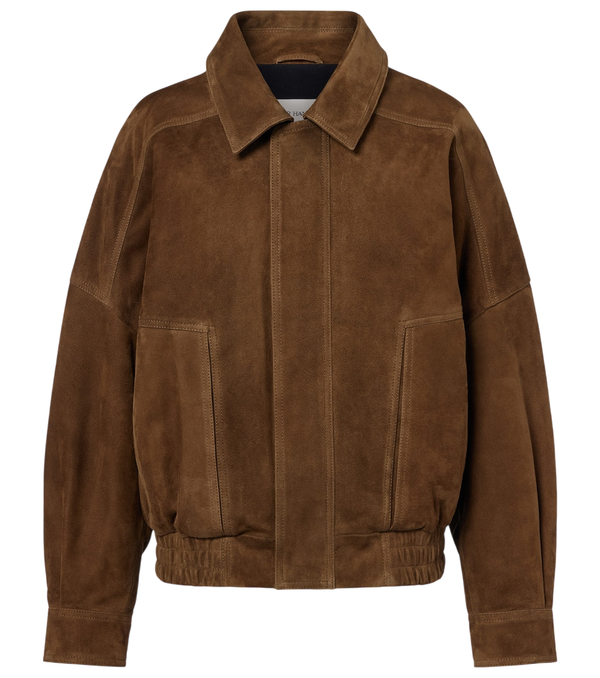 Nour Hammour Dalma suede blouson jacket