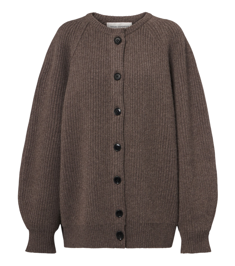 Nour Hammour Laurel oversized cashmere and wool cardigan