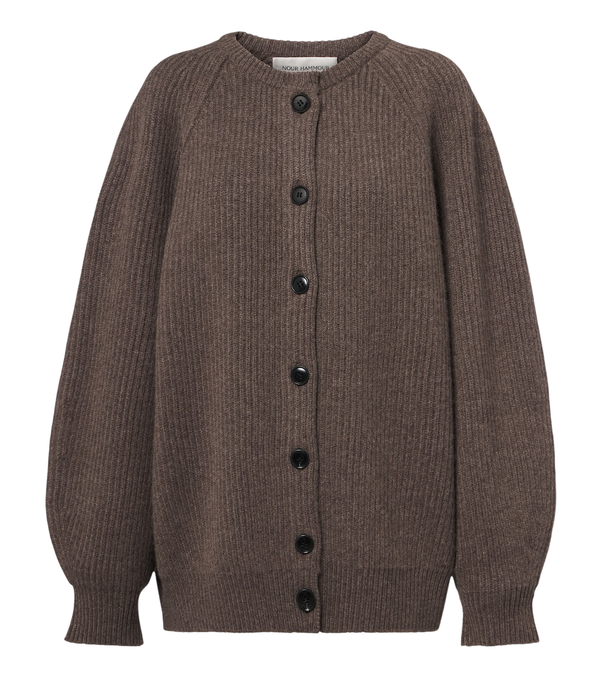Nour Hammour Laurel oversized cashmere and wool cardigan