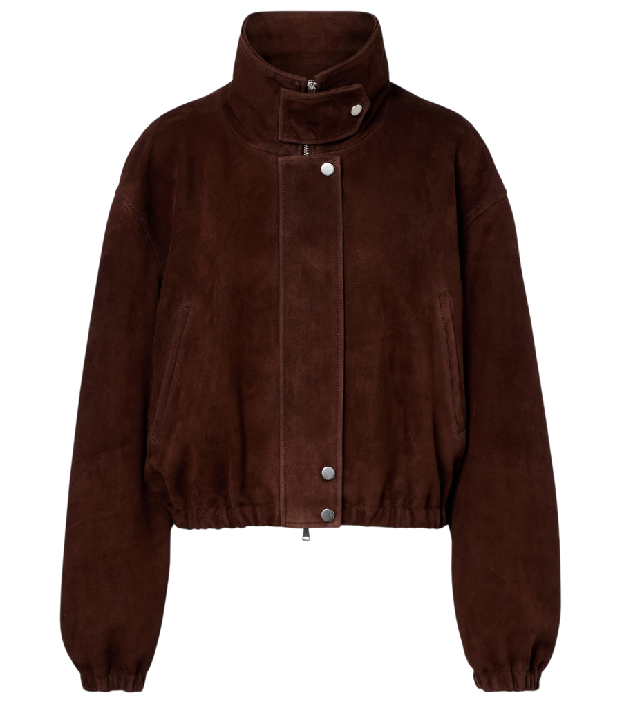 Nour Hammour Pia suede blouson jacket