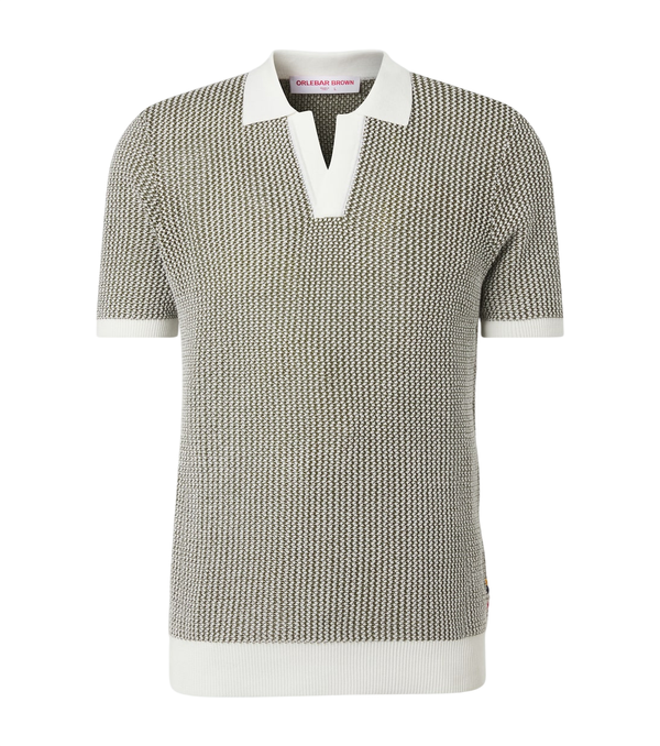 Orlebar Brown Horton crochet cotton polo sweater