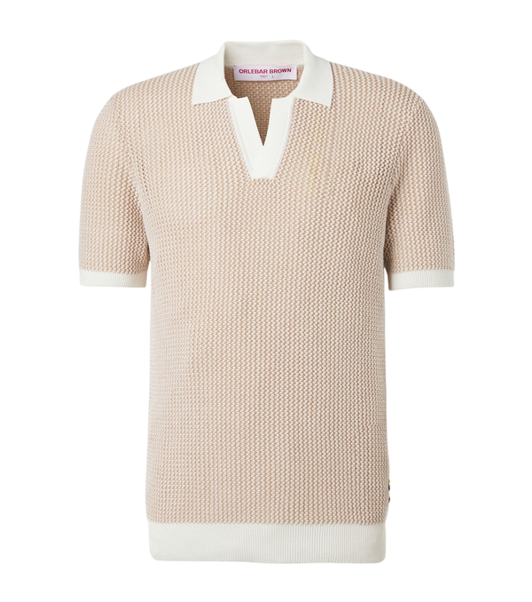Orlebar Brown Horton crochet cotton polo sweater