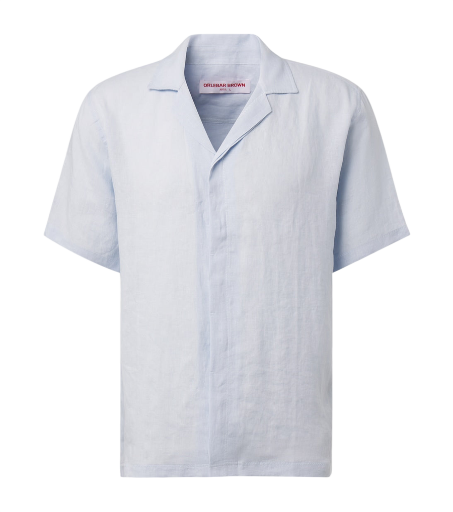 Orlebar Brown Maitan linen bowling shirt