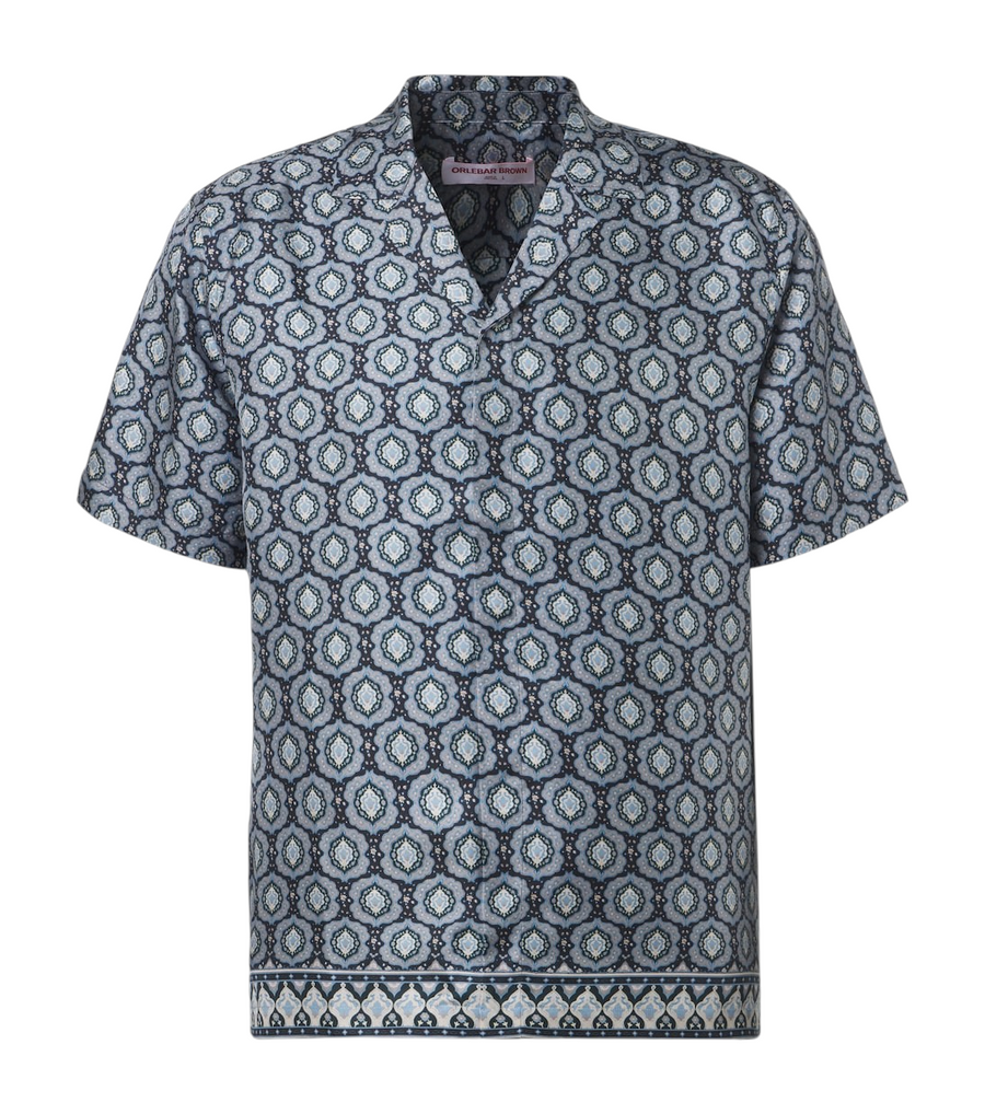 Orlebar Brown Maitan printed silk shirt