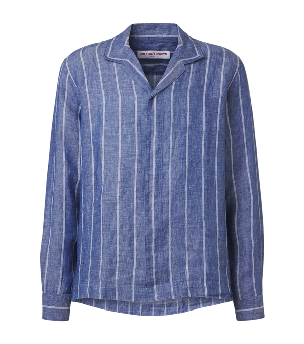 Orlebar Brown Sylvan striped linen shirt