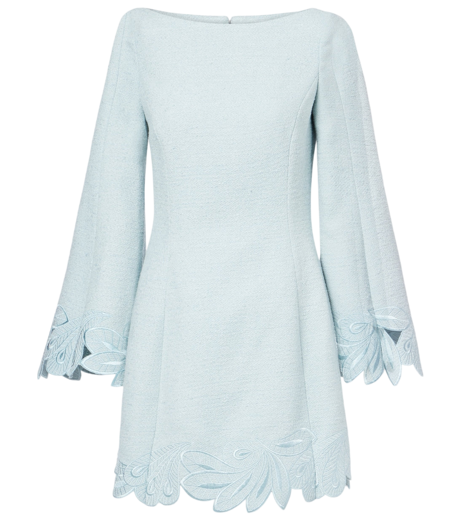 Oscar de la Renta Cotton and wool-blend tweed minidress
