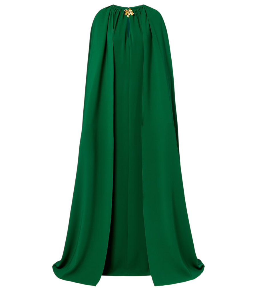 Oscar de la Renta Cyclamen silk-blend georgette kaftan