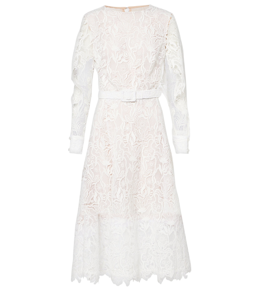 Robe de cocktail Oscar de la Renta en dentelle florale