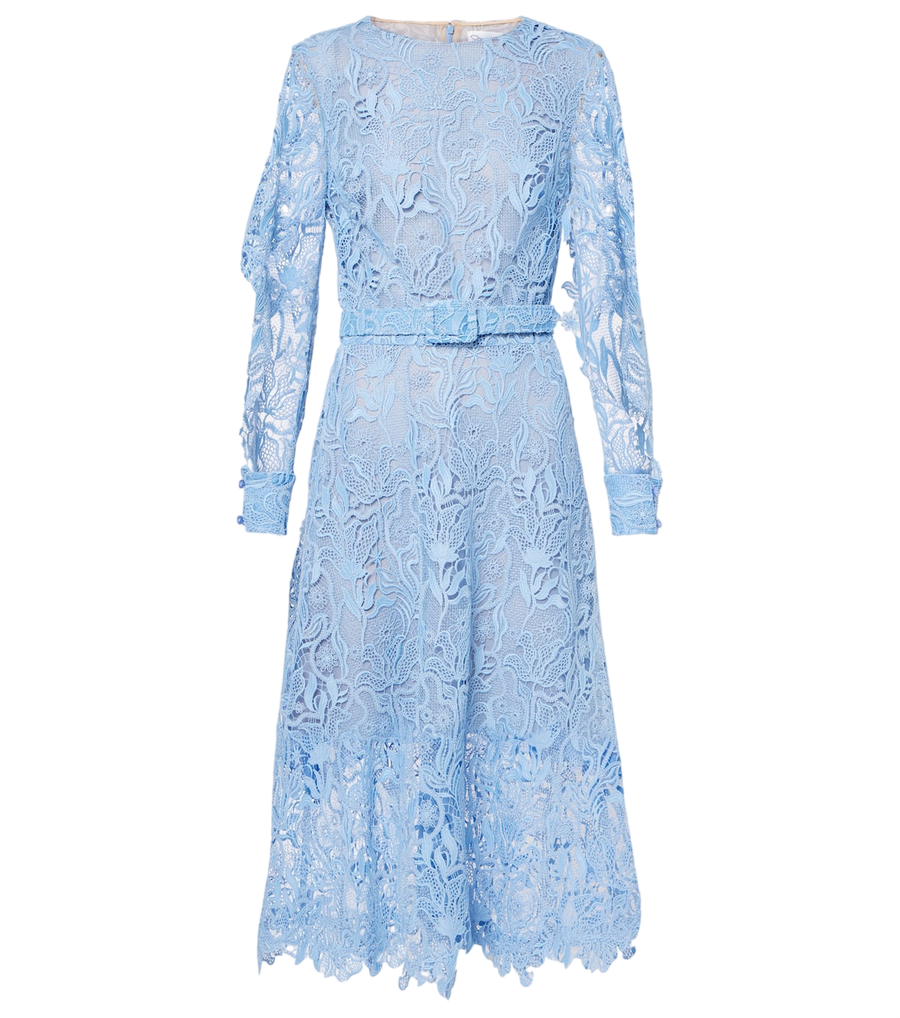 Robe de cocktail Oscar de la Renta en dentelle florale
