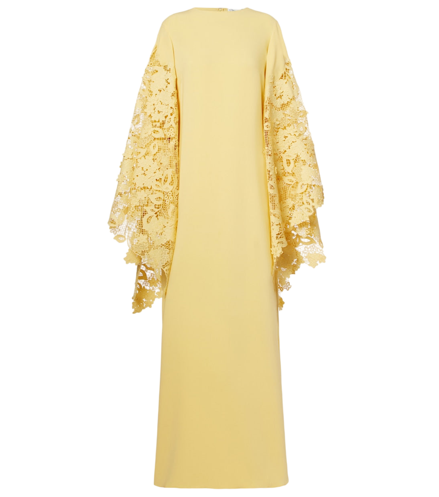 Oscar de la Renta Floral silk-blend kaftan