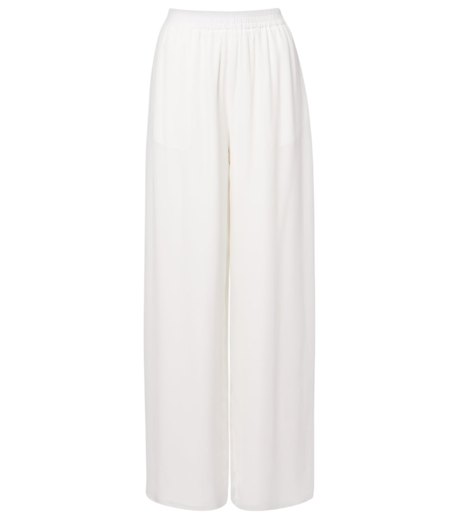 Oscar de la Renta Mid-rise silk straight pants