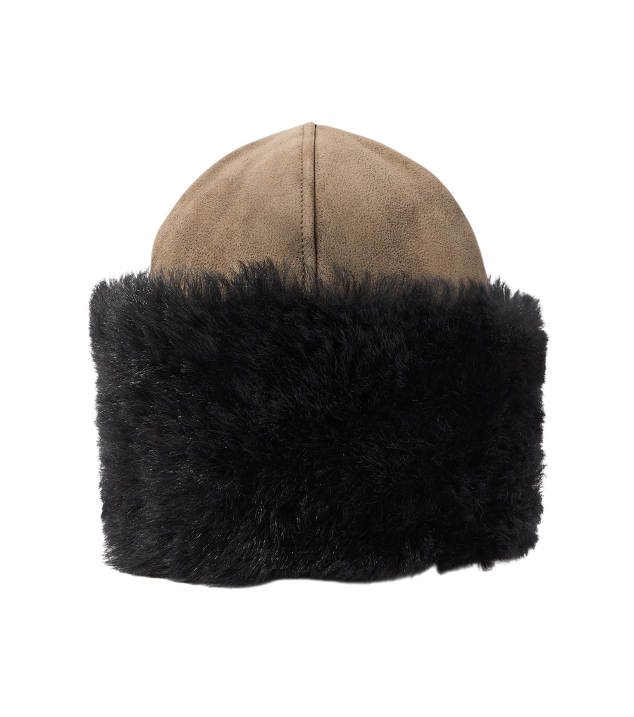 Our Legacy Blizzard leather and shearling hat