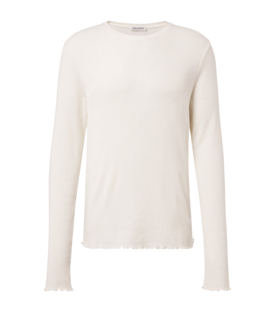 Our Legacy Elongated ribbed-knit cotton-blend top