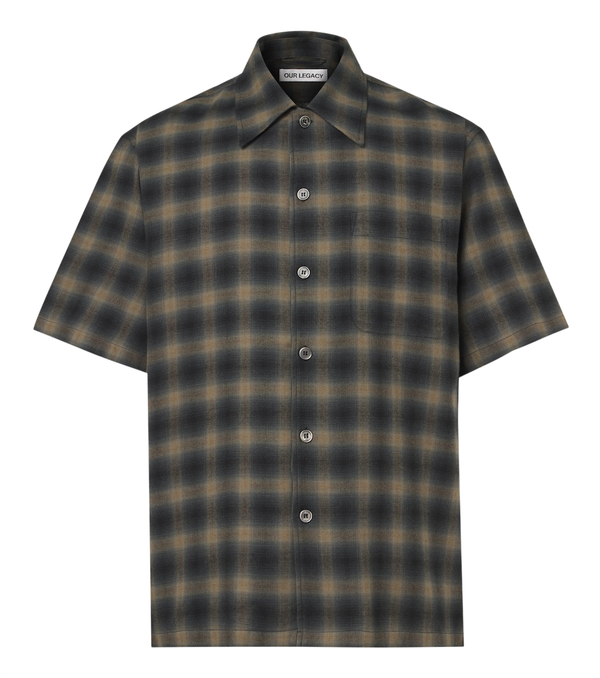 Our Legacy Every checked cotton and wool shirt