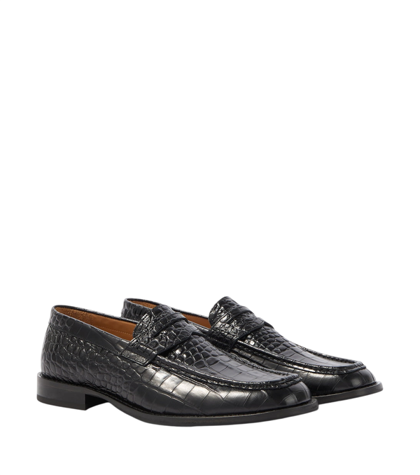Our Legacy Light croc-effect leather penny loafers