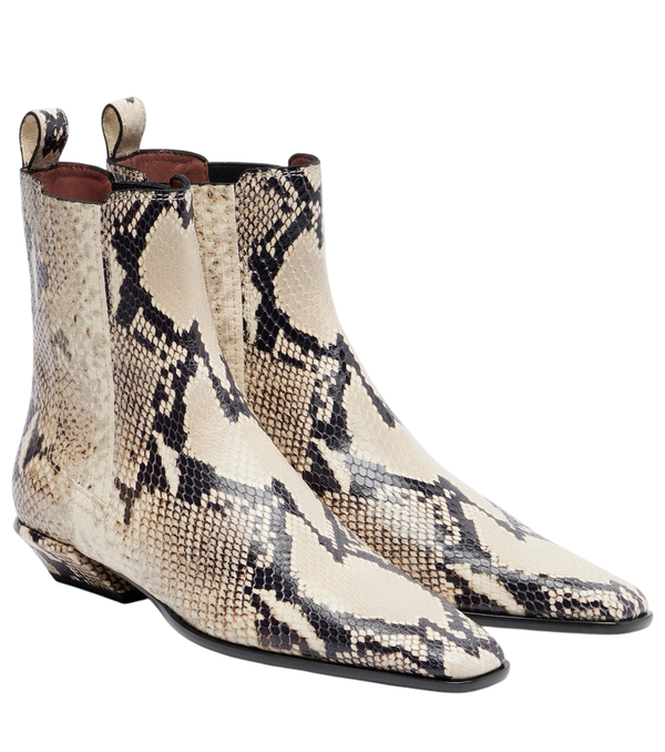 Paris Texas Bettina snake-print ankle boots