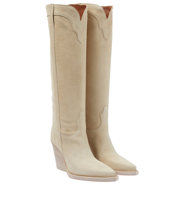 Paris Texas El Dorado suede knee-high boots
