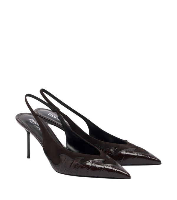 Paris Texas Décolleté slingback in pelle Lidia Queen of Hearts