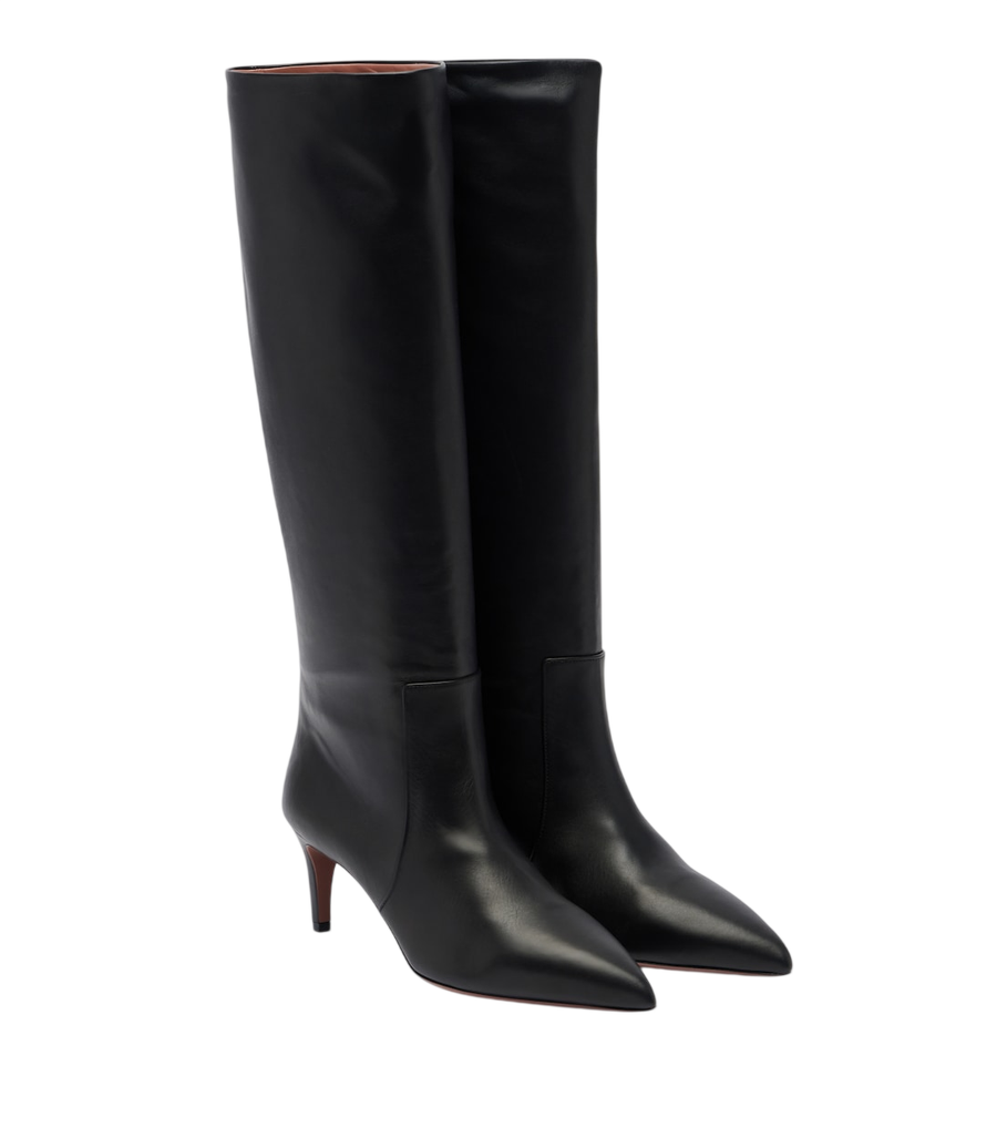 Paris Texas Stiletto leather knee-high boots