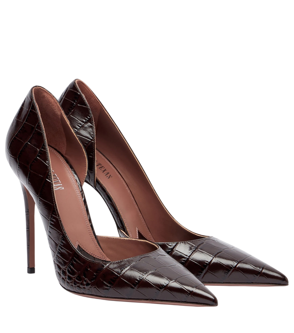 Zapatos de salón Vera de piel con efecto cocodrilo de Paris Texas