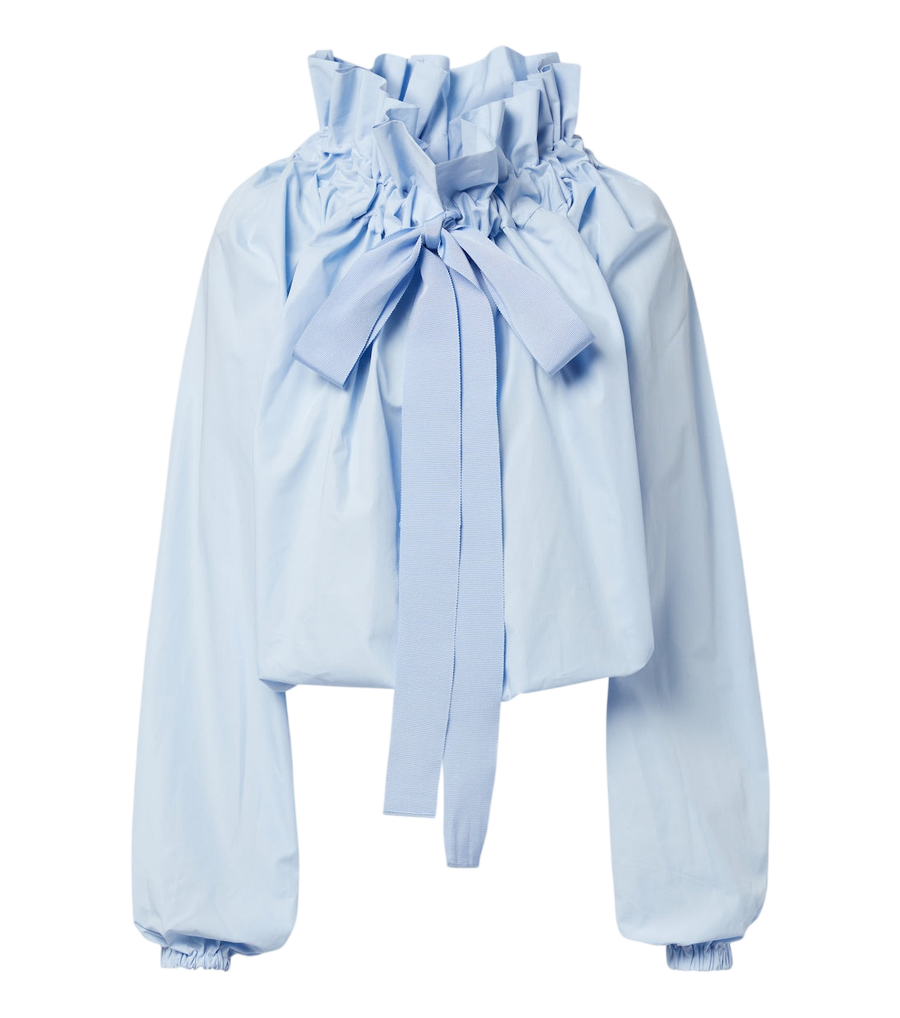 Patou Bow-detail cotton poplin blouse