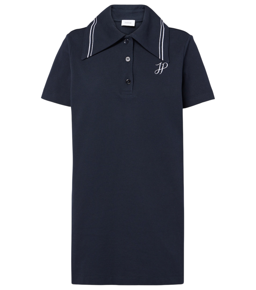 Patou Logo cotton piqué polo dress