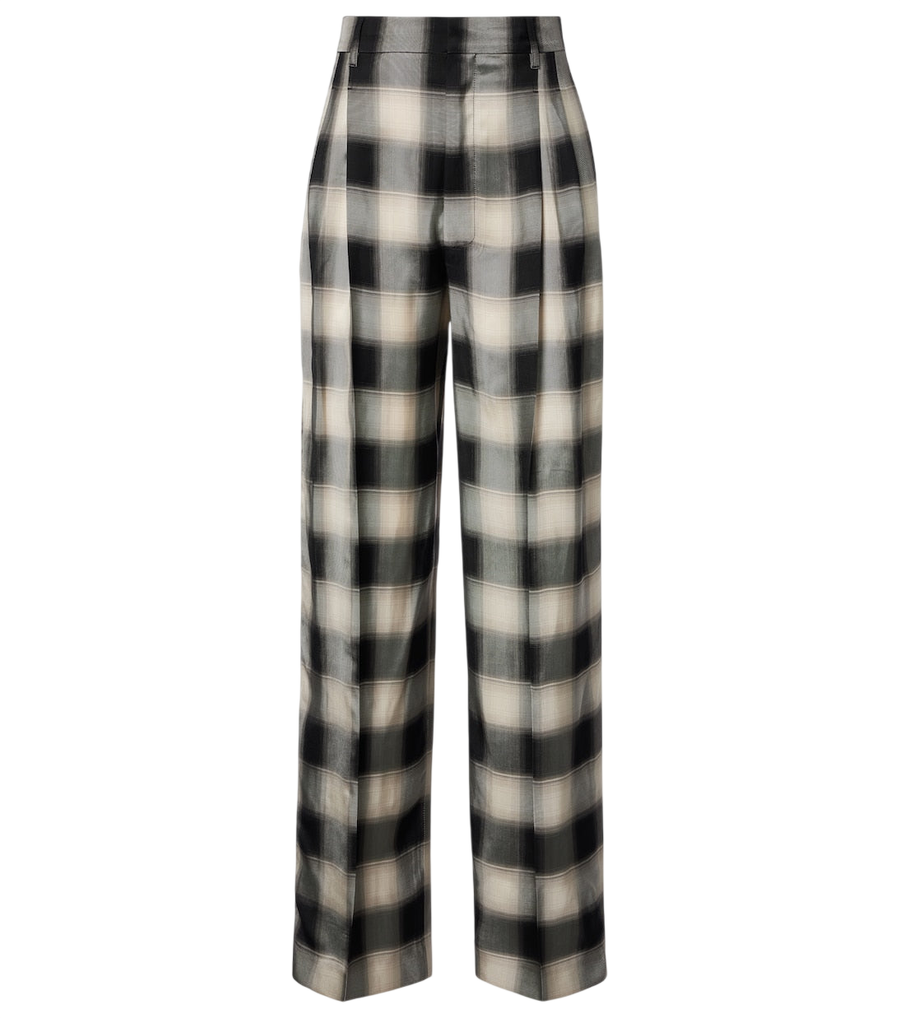 Phoebe Philo Checked wide-leg pants