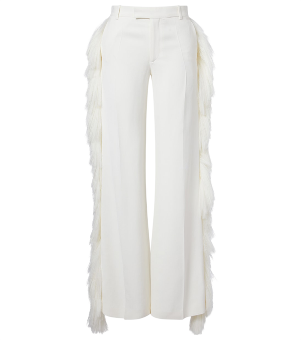 Phoebe Philo Fringed wide-leg pants