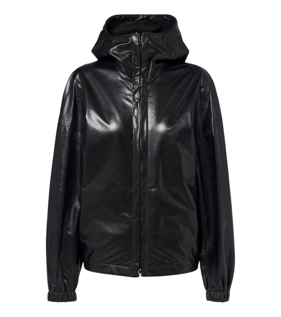 Phoebe Philo Hooded leather jacket