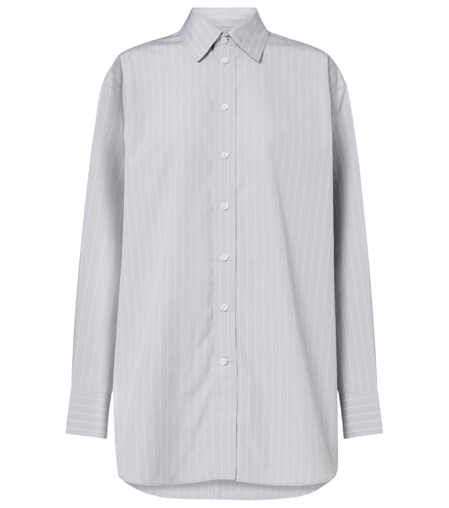 Camisa de popelina de algodón a rayas de Phoebe Philo