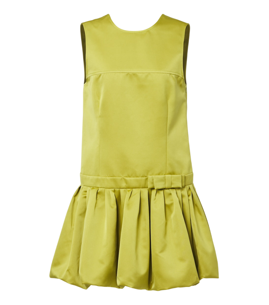 Plan C Bow-detail satin minidress