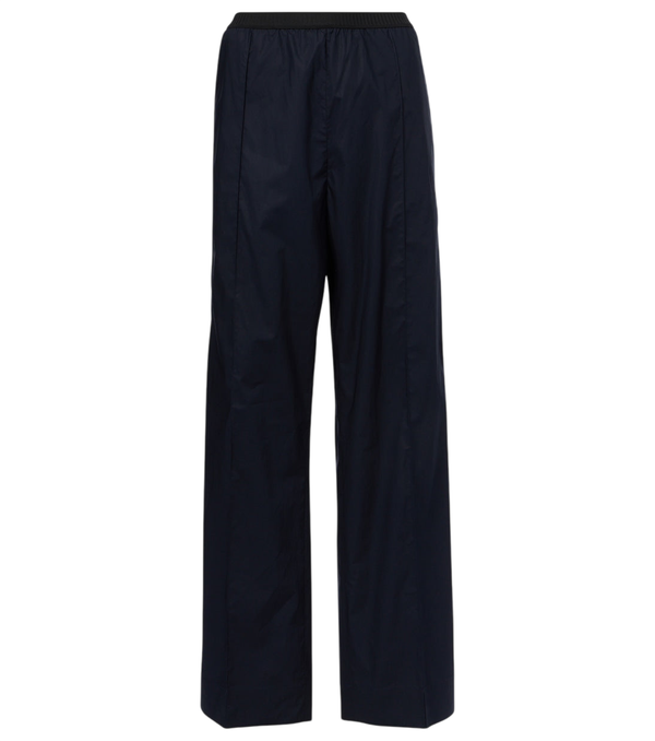 Plan C High-rise cotton straight pants